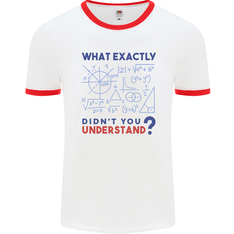 Science What Don't You Understand Geek Mens Ringer T-Shirt White/Red