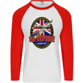 Supermarine Spitfire Flying Legend Mens L/S Baseball T-Shirt White/Red