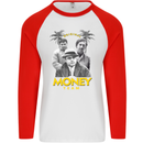 Money Team Pablo Escobar El Chapo Al Capone Mens L/S Baseball T-Shirt White/Red