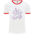 Happy Easter Cool Rabbit Ears and Feet Mens Ringer T-Shirt White/Red