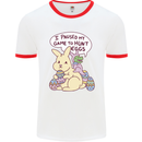 T-Rex Egg Hunt Mens Ringer T-Shirt White/Red