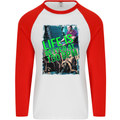 Life Is Better at 130 Bpm Dance Music DJ Mens L/S Baseball T-Shirt White/Red