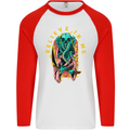 Cthulhu Believe in Me Octopus Kraken Skull Mens L/S Baseball T-Shirt White/Red