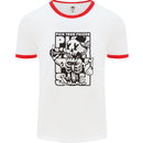 Pick Your Poison Beer Alcohol Skeleton Skull Mens Ringer T-Shirt White/Red