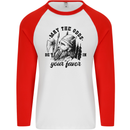 Viking May the Odds Be In Your Favour Mens L/S Baseball T-Shirt White/Red