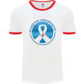 World Diabetes Day Awareness Mens Ringer T-Shirt White/Red