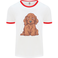 A Dachshund Puppy Dog Mens Ringer T-Shirt White/Red