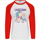 Anatomy of a Unicorn Funny Fantasy Mens L/S Baseball T-Shirt White/Red