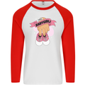 A Baby Girl Gender Reveal Christening Pregnancy Mens L/S Baseball T-Shirt White/Red