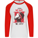African Woman Even When We Hurt We Hoped Mens L/S Baseball T-Shirt White/Red