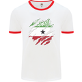 Torn Flag Somaliland Mens Ringer T-Shirt White/Red