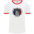 French Bodybuilding Flag Gym Training France Mens Ringer T-Shirt White/Red