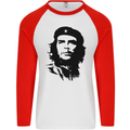 Che Guevara Silhouette Mens L/S Baseball T-Shirt White/Red