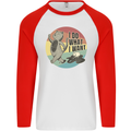 Cat I Do What I Want Funny Coffee Mens L/S Baseball T-Shirt White/Red