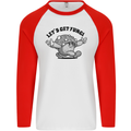 Lets Get Fungi Magic Mushrooms LSD Mens L/S Baseball T-Shirt White/Red