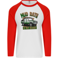 Mud Bath Is My Hobby 4X4 Off Roading Road Mens L/S Baseball T-Shirt White/Red