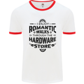 Romantic Walks Hardware Store Tradesman DIY Mens Ringer T-Shirt White/Red
