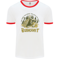 Bushcraft Funny Outdoor Pursuits Scouts Camping Mens Ringer T-Shirt White/Red