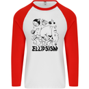 Ellipsism Missing Out on the Future Mens L/S Baseball T-Shirt White/Red