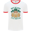 St Patricks Day Shut Up Liver Funny Beer Alcohol Mens Ringer T-Shirt White/Red