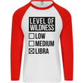 Levels of Wildness Libra Mens L/S Baseball T-Shirt White/Red