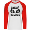 Bra Humbug Snowflake Funny Christmas Mens L/S Baseball T-Shirt White/Red