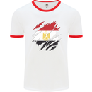 Torn Egypt Flag Egyptian Day Football Mens Ringer T-Shirt White/Red