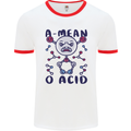 A Mean O Acid Funny Angry Biology Mens Ringer T-Shirt White/Red