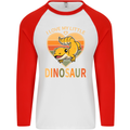 I Love My Little Dragon Bearded Dragon Mens L/S Baseball T-Shirt White/Red