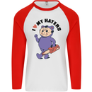 I Love My Haters Funny Halloween Mens L/S Baseball T-Shirt White/Red