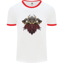 A Steampunk Viking Mens Ringer T-Shirt White/Red