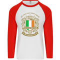 All Men Are Born Equal Irish Ireland Mens L/S Baseball T-Shirt White/Red