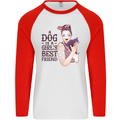 A Dog Is a Girl's Best Friend Chihuahua Mens L/S Baseball T-Shirt White/Red