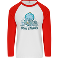Don't Be Trashy Climate Change Environment Mens L/S Baseball T-Shirt White/Red