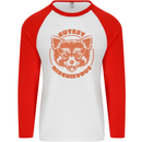 Red Panda Cutest Mischievous Mens L/S Baseball T-Shirt White/Red