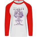 Wisdom Goblet Obscure Makabra Mens L/S Baseball T-Shirt White/Red