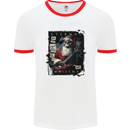 Eternal Spirit of Christmas Skull Guitar Rock Music Mens Ringer T-Shirt White/Red