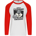 Who's Awesome You're Awesome Funny Mens L/S Baseball T-Shirt White/Red