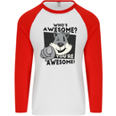 Who's Awesome You're Awesome Funny Mens L/S Baseball T-Shirt White/Red