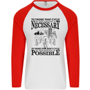 Cycling No Explanation Is Necessary Cyclist Mens L/S Baseball T-Shirt White/Red