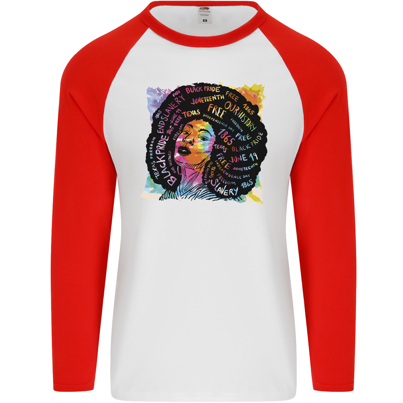 Fathers Day Gaming Mens L/S Baseball T-Shirt White/Red