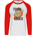 A Tough Cookie MMA Mixed Martial Arts Funny Mens L/S Baseball T-Shirt White/Red