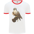 A Falcon Falconry Mens Ringer T-Shirt White/Red