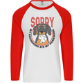 My Dachshund Ate My Homework Funny Dog Mens L/S Baseball T-Shirt White/Red