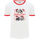 Santa's Fave Cats and Dogs Christmas Xmas Mens Ringer T-Shirt White/Red