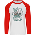 Skilful Sailor Kraken Sailing Octopus Mens L/S Baseball T-Shirt White/Red