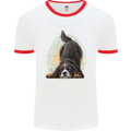 A Bernese Mountain Dog Mens Ringer T-Shirt White/Red