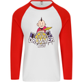 The Little Drummer Boy Funny Drumming Drum Mens L/S Baseball T-Shirt White/Red