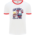 Christmas Santa Naughty List Funny Xmas Mens Ringer T-Shirt White/Red