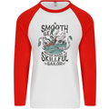 Skilful Sailor Kraken Sailor Mens L/S Baseball T-Shirt White/Red